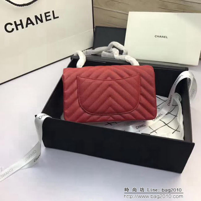 香奈兒CHANEL 升級版V線1116進口球紋皮單肩斜挎鏈條包 DSC1826